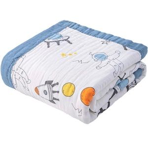 Boys👦🏻Toddler Blanket Ultra-Soft Breathable Layers Muslin (Astronaut🧑‍🚀)
